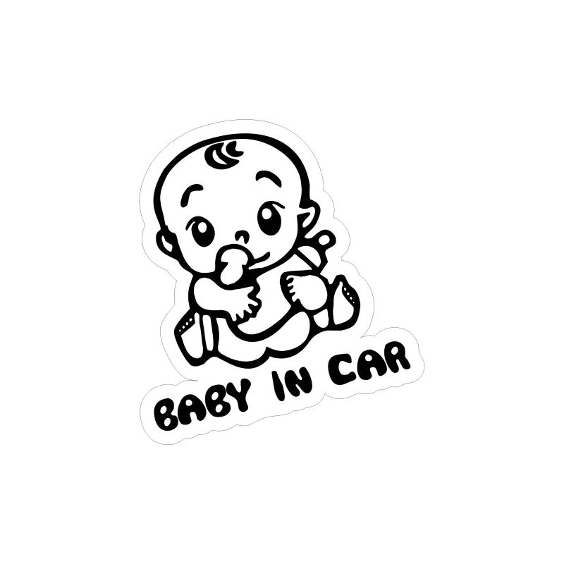 Baby on car, autocolant, dimensiune 90x90 mm, model 027